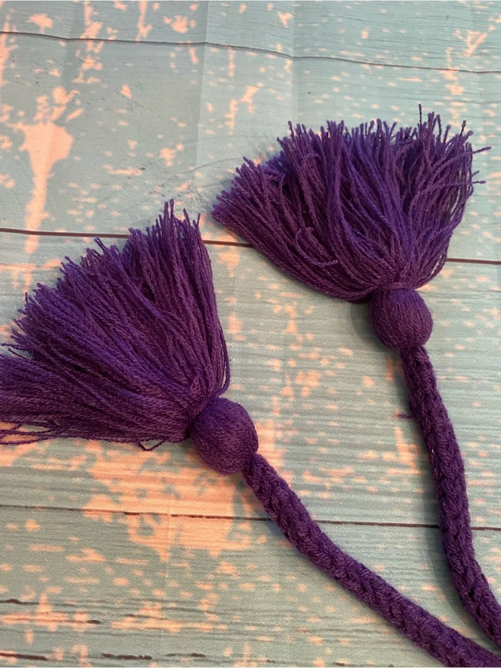 Columbia Purple Winter Earflap Hat With Tassels